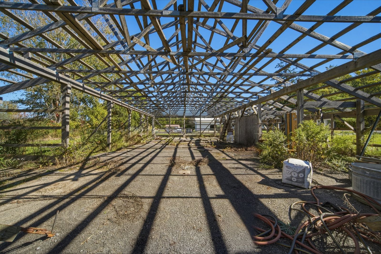 Pole barn interior